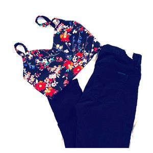 Hudson skinny corduroy black pants